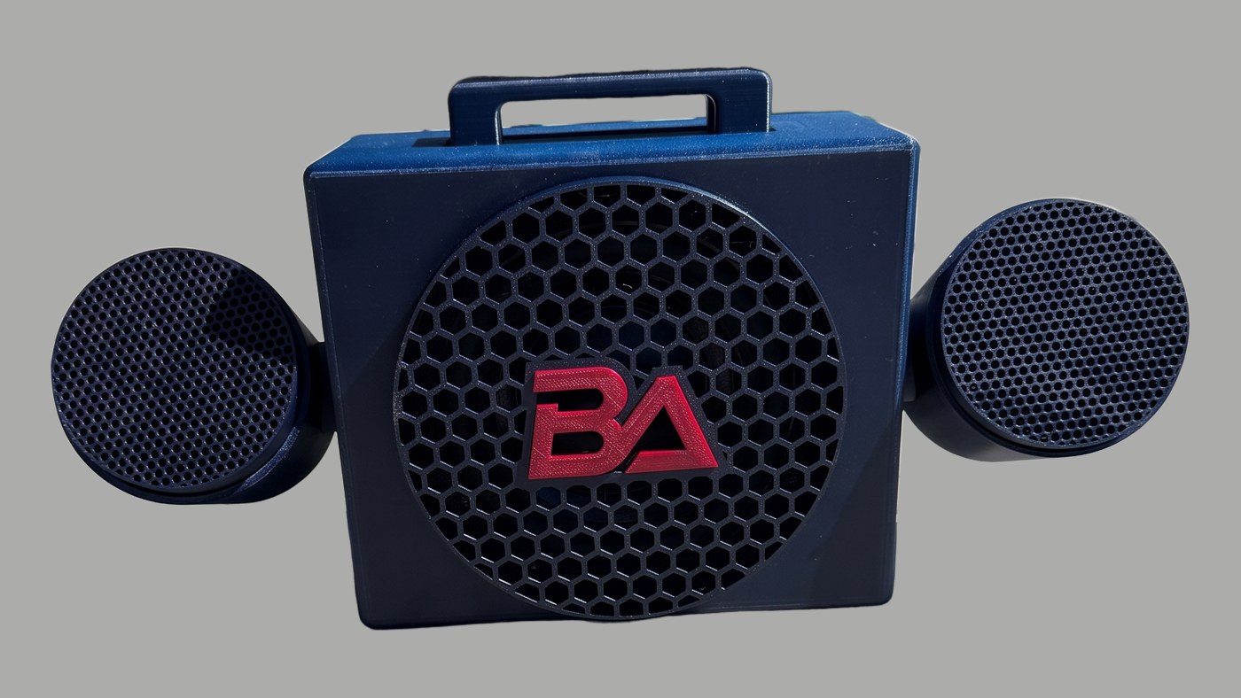 BA Move 1 front — carry handle, honeycomb grille, and red BA mark